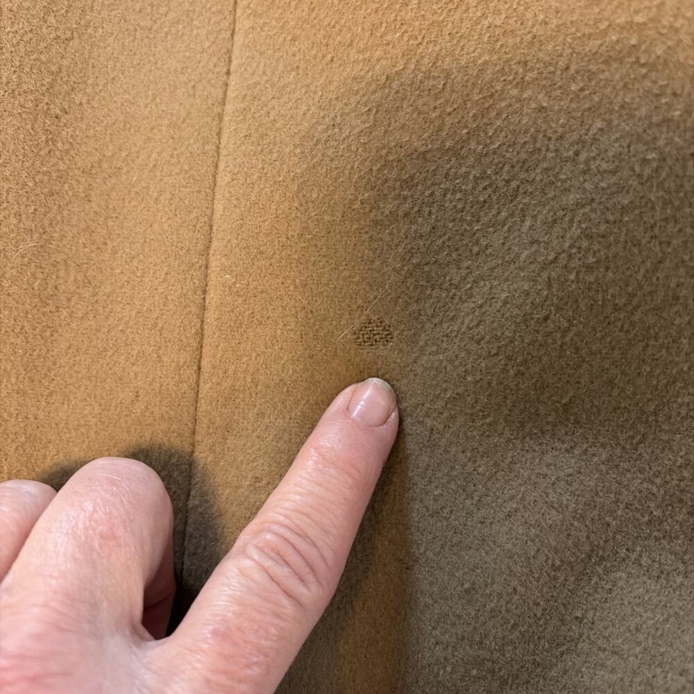 Vintage London Fog Mens 44 Long Wool Overcoat Tan Classic City Office Business - Picture 13 of 16